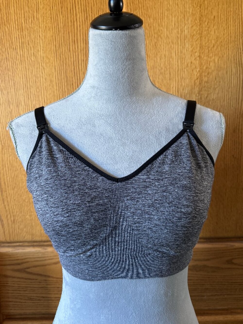 AUDEN Nursing Seamless, Wireless bra, Space dye gray, Size M